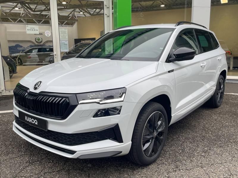Skoda Karoq Blanc Lune métallisée neuf